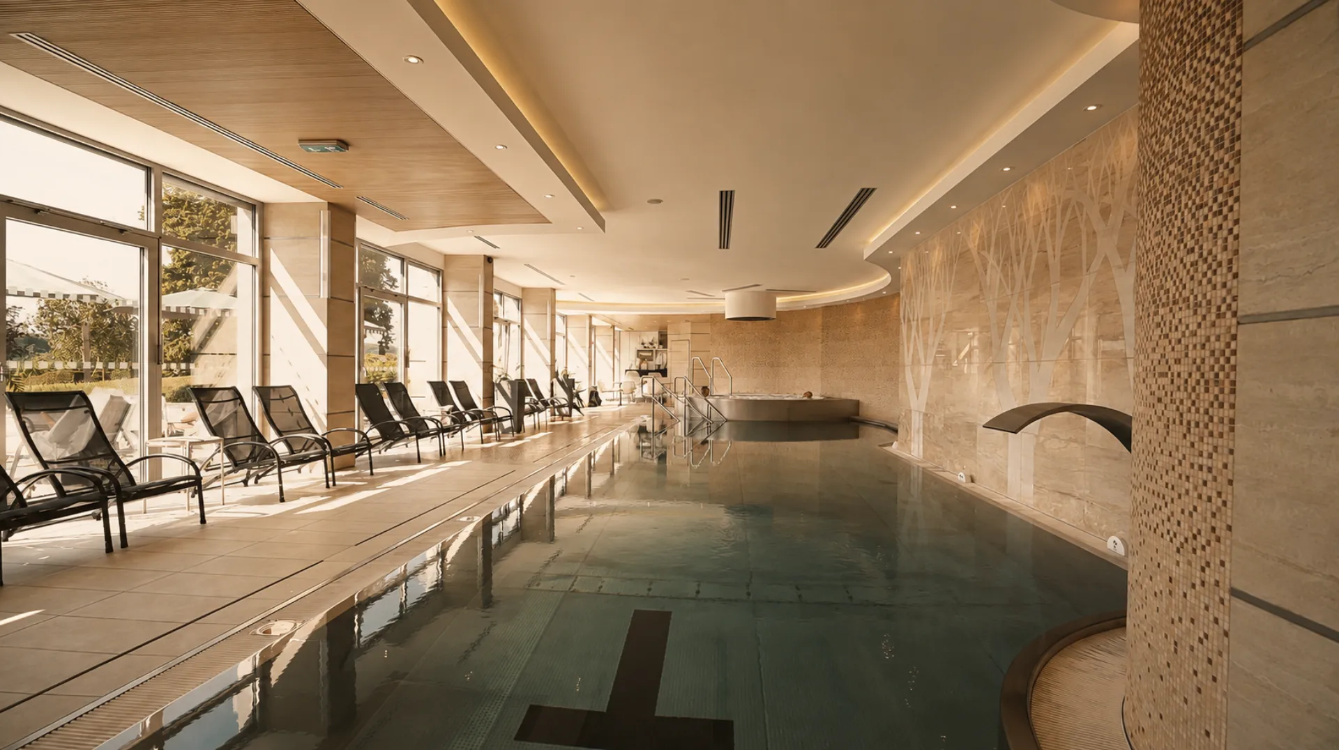 Interiérový bazén ve Wellness & Spa Antonie Hotelu