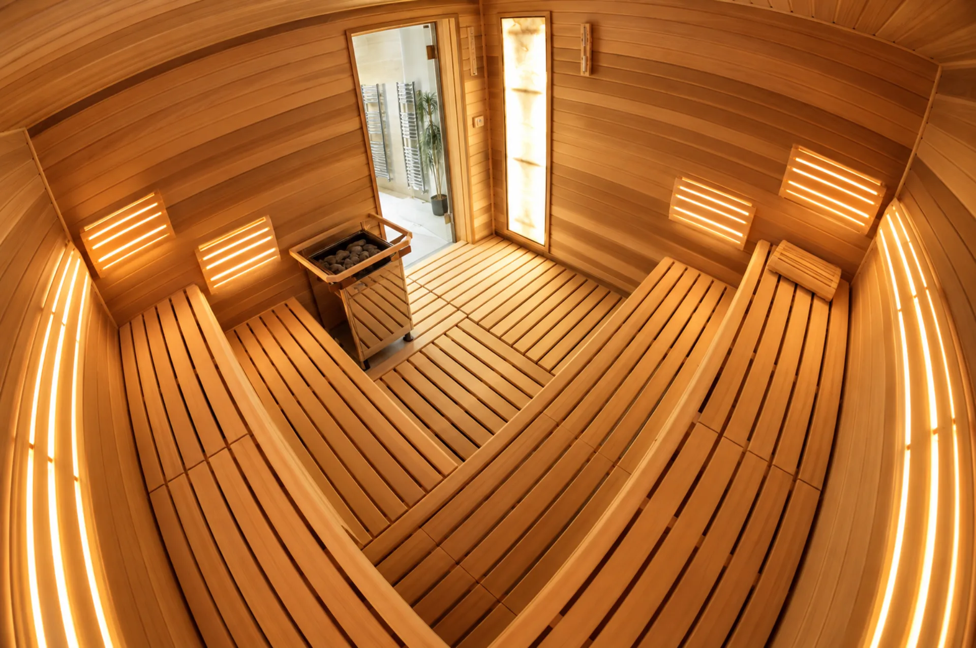 Finská sauna ve wellness části hotelu Antonie